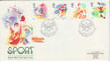 1988-03-22 Sport Stamps Lawn Tennis London W14 FDC (66480)