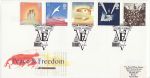 1995-05-02 Peace & Freedom Stamps VE London FDC (66956)