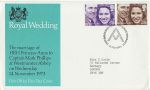 1973-11-14 Royal Wedding Stamps Bureau FDC (67117)
