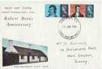 1966-01-25 Robert Burns Stamps LONDON EC FDC (67141)