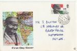 1969-08-13 Gandhi Centenary Stamp Nottingham cds FDC (67441)
