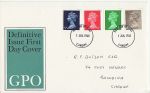 1968-07-01 Definitive Stamps Cardiff FDC (67494)