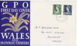 1967-03-01 Wales Definitive Stamps Cardiff FDC (67506)