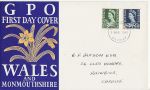 1967-03-01 Wales Definitive Stamps Cardiff FDC (67508)