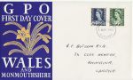 1967-03-01 Wales Definitive Stamps Cardiff FDC (67509)