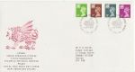 1991-12-03 Wales Definitive Stamps Cardiff FDC (67570)