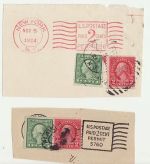 United States Coil Stamps on Piece New York Permit pmk (67730)