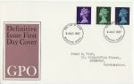 1967-08-08 Definitive Stamps Windsor FDC (67782)