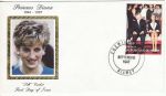 1997-09-30 Du Niger Princess Diana Stamp Silk FDC (67983)