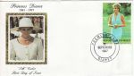1997-09-30 Du Niger Princess Diana Stamp Silk FDC (67985)