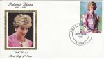 1997-09-30 Du Niger Princess Diana Stamp Silk FDC (67986)