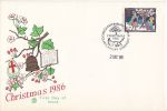1986-12-02 Christmas 12p Stamp Glastonbury FDC (68423)