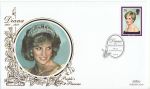 1998-02-03 Princess Diana Stamp Althorp Silk FDC (68530)