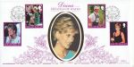 1998-06-19 IOM Princess Diana Stamps Douglas Silk FDC (68561)