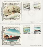 1984-05-24 Samoa Lloyds Shipping Stamps x2 FDC (68759)