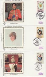 1981-07-22 Pitcairn Royal Wedding Stamps x3 FDC (68824)