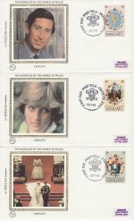 1981-07-22 Vanuatu Royal Wedding Stamps x3 FDC (68830)