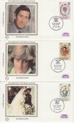 1981-07-22 Solomon Royal Wedding Stamps x3 FDC (68831)