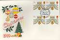 1980-11-19 Christmas Chains Bell Gutter Stamps FDC (6886)