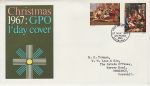 1967-11-27 Christmas Stamps Bureau FDC (69291)