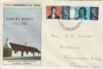 1966-01-25 Robert Burns Stamps Gloucester FDC (69346)