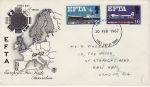 1967-02-20 EFTA Stamps Phos London FDC (69363)