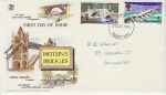 1968-04-29 British Bridges Stamps Gloucester FDC (69368)