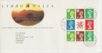 1992-02-25 Wales Booklet Stamps Bureau FDC (69550)