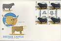 1984-03-06 Welsh Black Bull Gutter Stamps FDC (6964)
