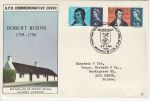 1966-01-25 Robert Burns Stamps Phos Edinburgh FDC (69865)