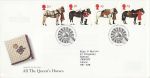1997-07-08 Queens Horses Stamps Bureau FDC (70235)