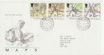 1991-09-17 Maps Stamps Bureau FDC (70292)