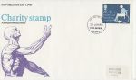 1975-01-22 Charity Stamp Stoke FDC (70421)