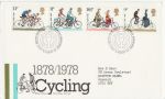 1978-08-02 Cycling Stamps Bureau FDC (70437)