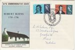 1966-01-25 Robert Burns Stamps Dumfries FDC (70575)