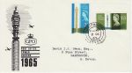 1965-10-08 Post Office Tower Stamps Dartmouth cds FDC (70585)