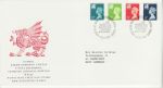 1988-11-08 Wales Definitive Stamps Cardiff FDC (70638)