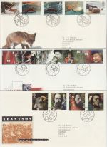1992 Bulk Buy x9 First Day Covers With Bureau Pmks (70908)