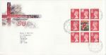 1996-05-14 Football Label Pane Bklt Stamps Bureau FDC (70091)