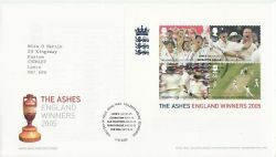 2005-10-06 Cricket The Ashes M/S T/House FDC (70151)