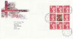 1996-05-14 Football Label Pane Bklt Stamps Bureau FDC (71155)