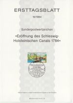 1984-08-21 Germany Canal Stamp FDC (71282)