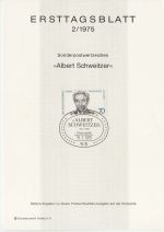 1975-01-15 Germany Albert Schweitzer Stamp FDC (71293)