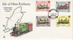 1973-08-04 IOM Steam Railway Stamps FDC (71351)