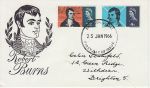 1966-01-25 Robert Burns Stamps Brighton FDC (71640)