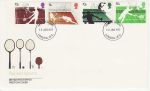 1977-01-12 Racket Sports Stamps London FDC (72032)