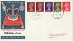 1969-08-27 Coil Definitive Stamps Canterbury cds FDC (72262)