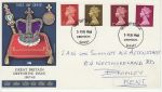 1968-02-05 Definitive Stamps Croydon FDC (72264)