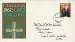 1967-10-18 Christmas Stamp London FDC (72320)