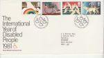 1981-03-25 Year Of The Disabled Stamps Bureau FDC (72369)